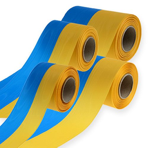 Cintas de guirnalda moiré azul-amarillo