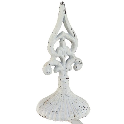 Artículo Soporte para corona de hierro fundido para Sims Shabby Chic Blanco Al. 29 cm