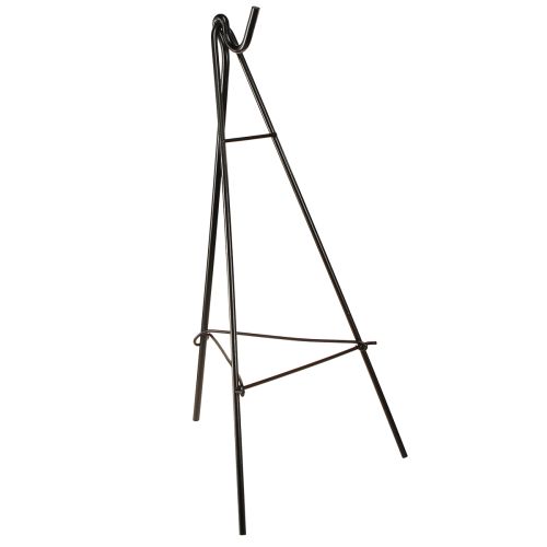 Floristik24 Portacoronas de pie con gancho, caballete de metal negro, altura 56 cm.