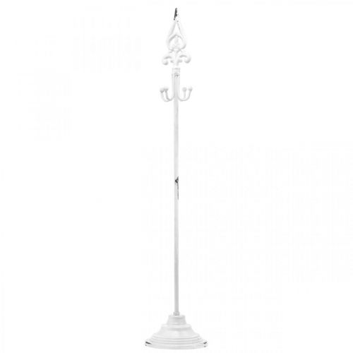 Artículo Soporte para coronas de metal blanco Shabby Chic con 4 ganchos de 76 cm de alto