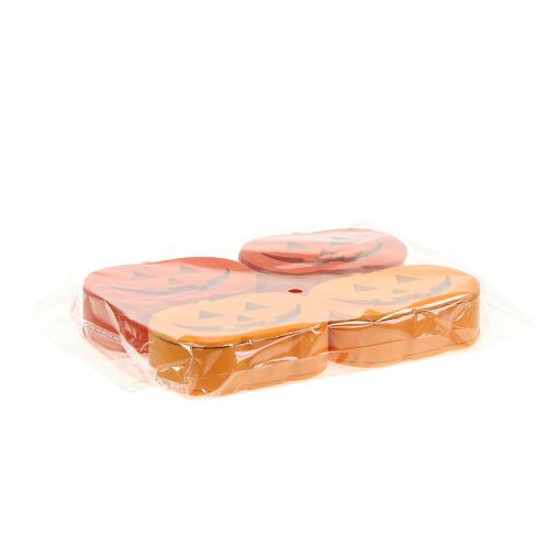 Floristik24 Decoración calabaza con luz 8,5cm 4uds