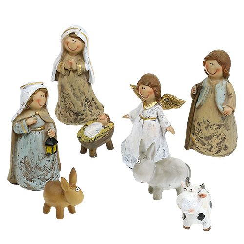 Mezcla de figuras de belén 4cm -11cm 8pcs