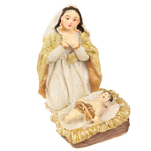 Artículo Belén set 8 figuras oro crema pintado a mano 6-12,5cm
