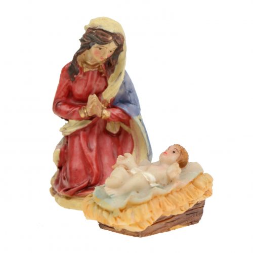 Artículo Figuras de belén pintadas a mano 2cm - 9cm 7pcs