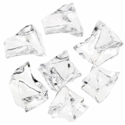 Floristik24 Cubito de hielo decorativo transparente 3cm - 4cm 500g