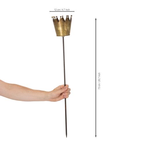 Corona decorativa con palo, decoración vintage para plantas en maceta, 73 cm. | Floristik24.es