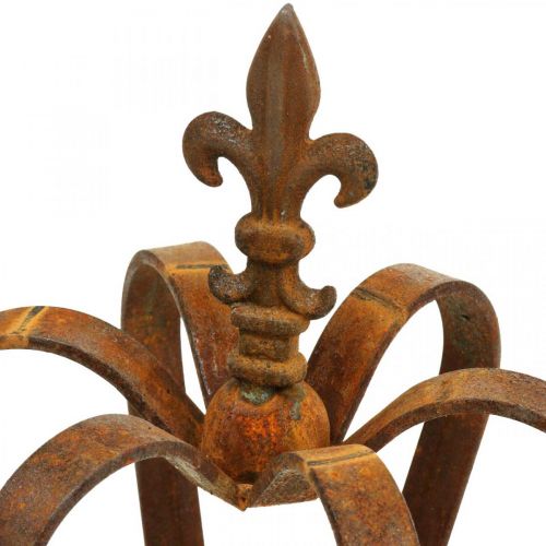 Floristik24 Corona decorativa vintage pátina decoración de metal Ø20cm H28cm