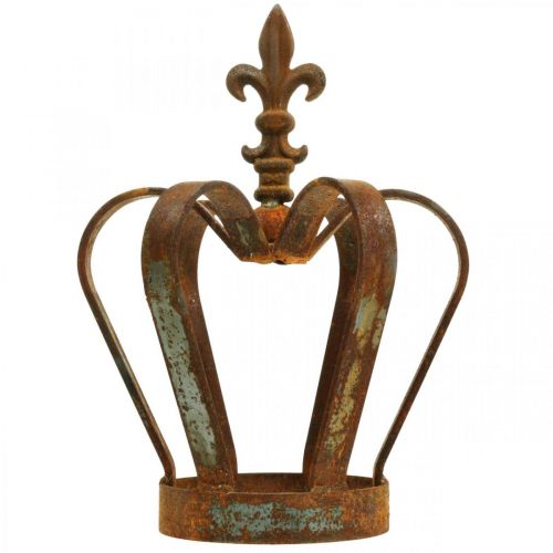 Floristik24 Corona decorativa vintage pátina decoración de metal Ø20cm H28cm