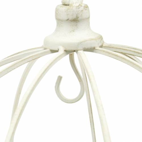 Floristik24 Corona decorativa con gancho para colgar blanco Ø29cm