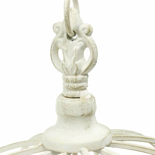 Floristik24 Corona decorativa con gancho para colgar blanco Ø29cm