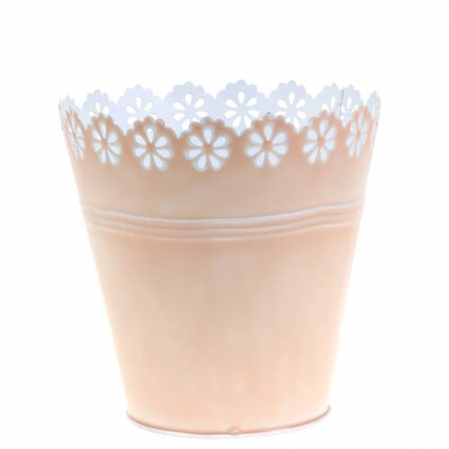 Floristik24 Maceta adorno de flor rosa Ø12.5cm H13.5cm