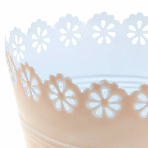 Floristik24 Maceta adorno de flor rosa Ø12.5cm H13.5cm