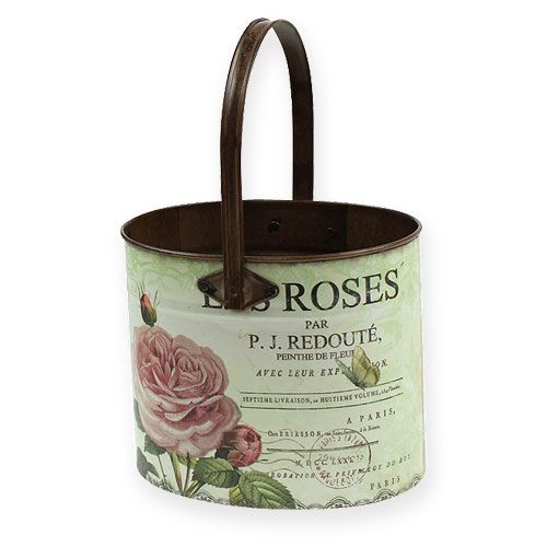 Floristik24 Set de bañera decorativa con asa, motivo de rosas 3ud