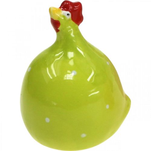 Floristik24 Pollo decorativo figura decorativa de cerámica Pascua colorido surtido H6cm 6 piezas
