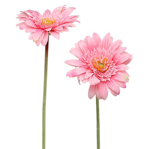 Floristik24 Gerbera artificial rosa Ø10cm L53cm 6pcs