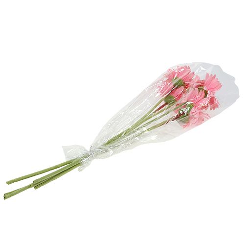 Floristik24 Gerbera artificial rosa Ø10cm L53cm 6pcs