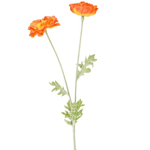 Artículo Amapolas artificiales flores de verano naranja Ø7cm L78cm 3uds