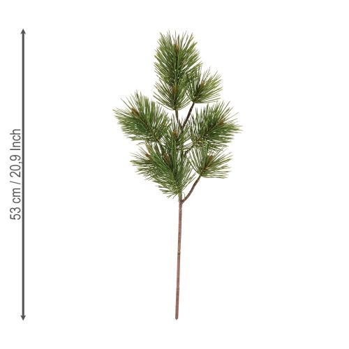 Artículo Ramas de pino artificiales Ramas navideñas verdes 53cm 3 piezas