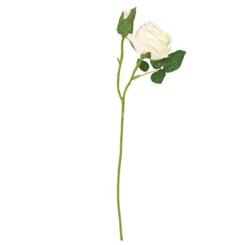 Artículo Ramo de rosas artificiales, flores artificiales, color crema, 36 cm, 12 unidades