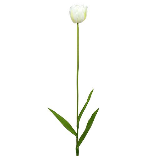 Tulipanes Artificiales Blanco-Verde 86cm 3pcs
