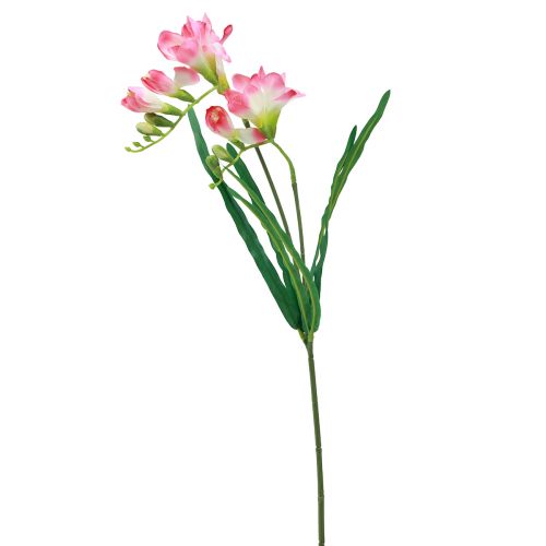 Floristik24 Flores artificiales de jardín Fresia Rosa 58cm
