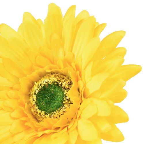Artículo Flores artificiales gerbera amarillo soleado 47cm