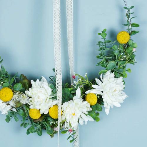 Floristik24 Crema de dalia artificial 25,5cm 3uds