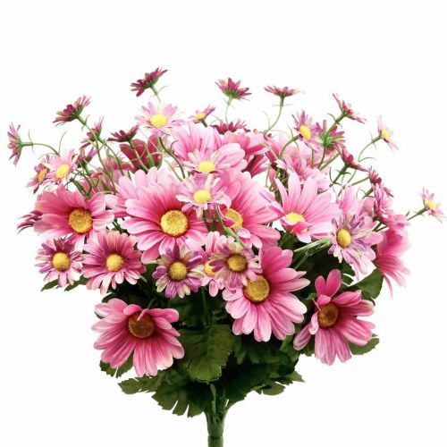 Floristik24 Margaritas artificiales ramo de flores artificiales rosa 44cm