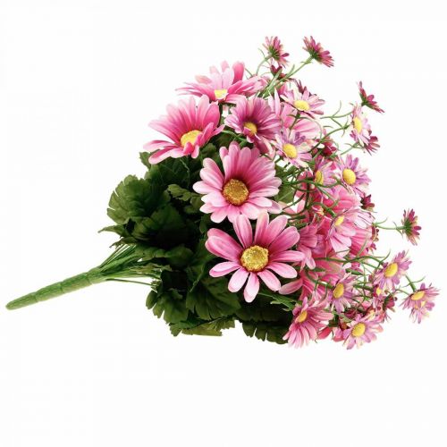 Margaritas artificiales ramo de flores artificiales rosa  44cm-08316