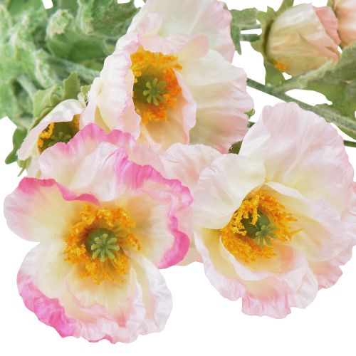 Artículo Amapolas Artificiales Flores De Seda Decorativas Rosa 42cm 4uds