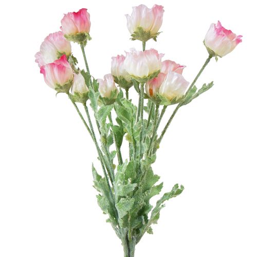 Amapolas Artificiales Flores De Seda Decorativas Rosa 42cm 4uds