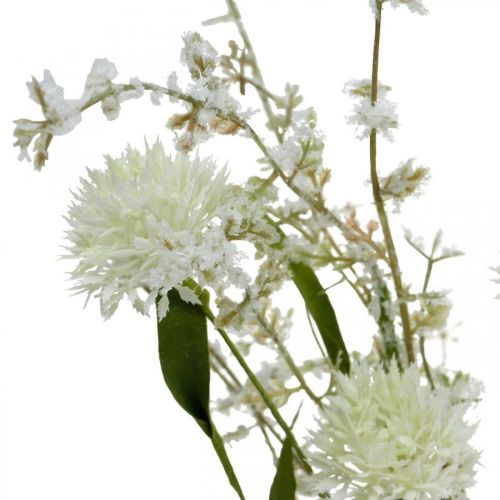 Artículo Flor de pradera artificial Ramo de flores de seda blanca Flores artificiales