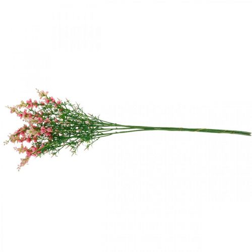 Floristik24 Flores artificiales del prado flores de seda rosadas flores artificiales 4pcs