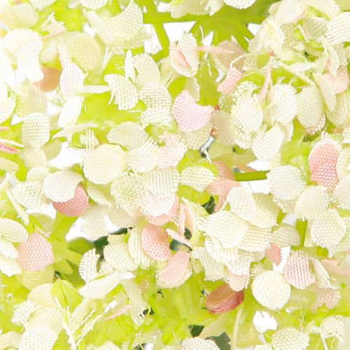 Floristik24 Corona de flores artificiales mini decoración de mesa blanco rosa Ø12cm 6 piezas