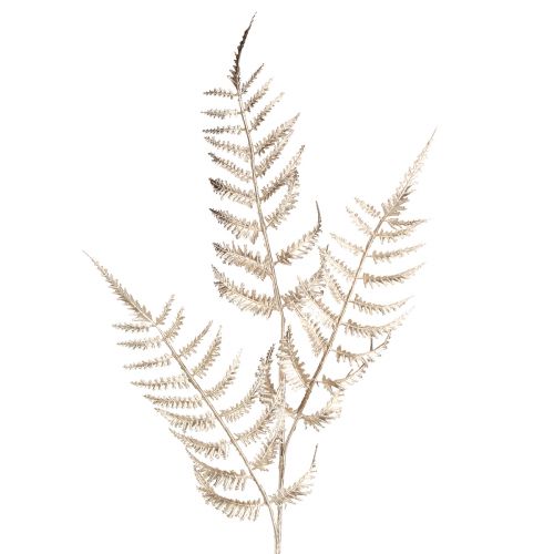 Floristik24 Helecho artificial decorativo champán metálico L85cm 2ud