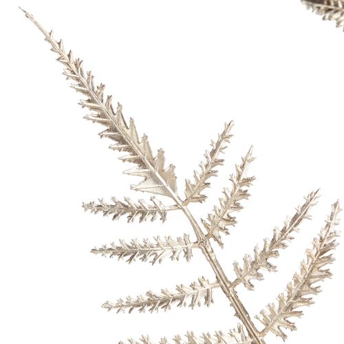 Artículo Helecho artificial decorativo champán metálico L85cm 2ud