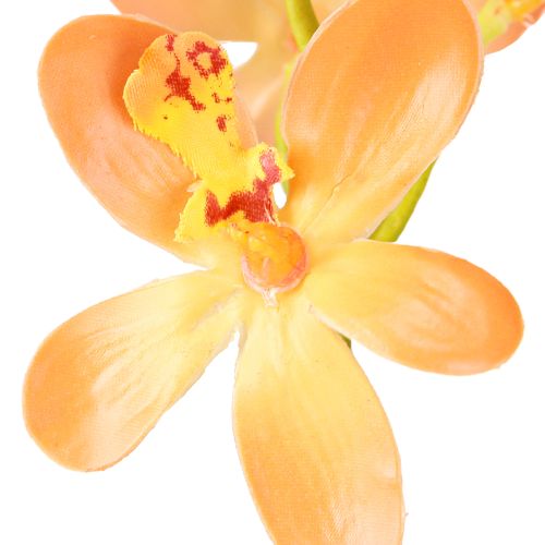 Artículo Rama de orquídea artificial 8 flores naranja L38cm 2 piezas