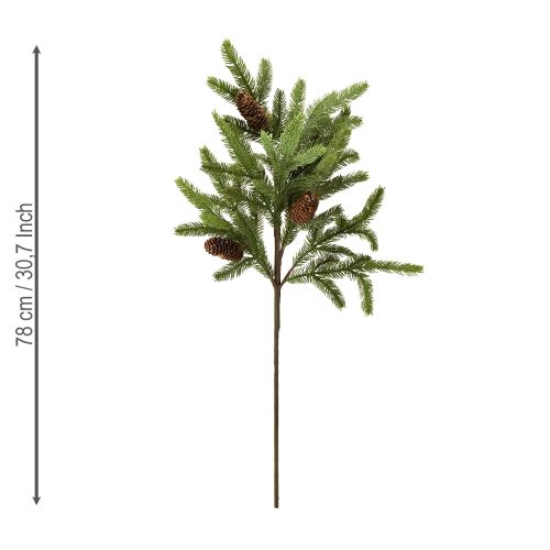 Artículo Rama de abeto artificial con piñas reales Rama de Navidad 78cm