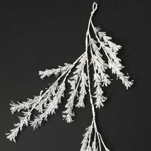 Floristik24 Rama artificial de invierno decorativa con escarcha, color blanco, 124 cm