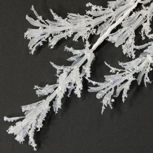Artículo Rama artificial de invierno decorativa con escarcha, color blanco, 124 cm