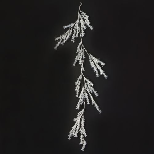 Artículo Rama artificial de invierno decorativa con escarcha, color blanco, 124 cm