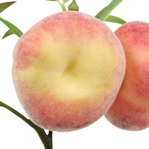 Floristik24 Rama de melocotón artificial 24cm deco melocotón fruta artificial
