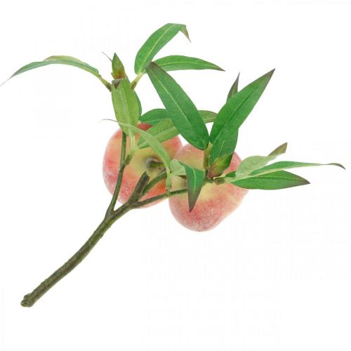 Floristik24 Rama de melocotón artificial 24cm deco melocotón fruta artificial