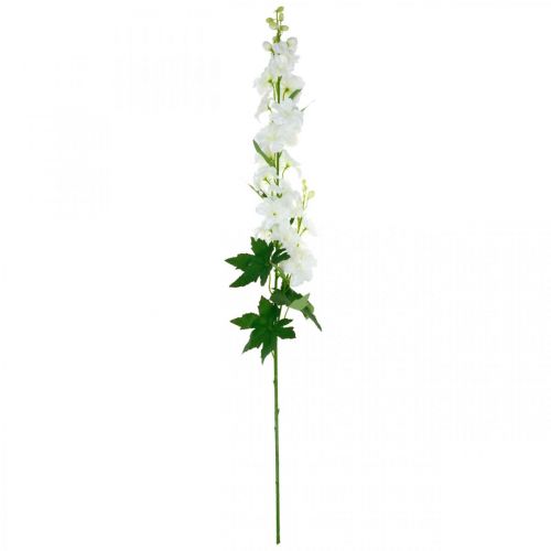 Floristik24 Flores artificiales de seda de flores artificiales de delphinium blanco delphinium 98cm