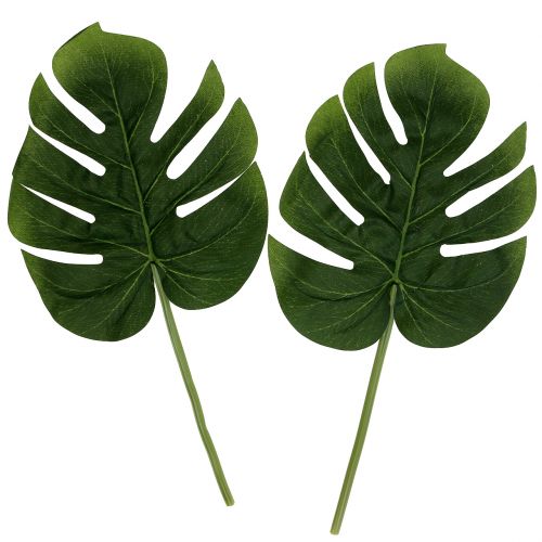 Floristik24 Hoja de filodendro artificial 18cm verde 6pcs