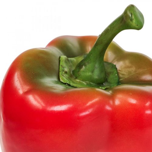 Floristik24 Decoración de verduras artificiales pimiento rojo verde Ø 8cm H13cm 3ud