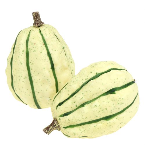 Floristik24 Deco crema de calabaza, verde 11cm 6uds