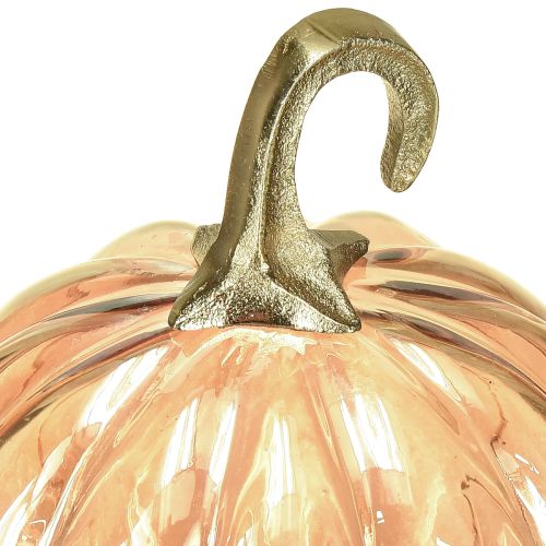Artículo Decoración de calabaza de cristal, calabaza de cristal, decoración de mesa naranja Ø14cm H18cm