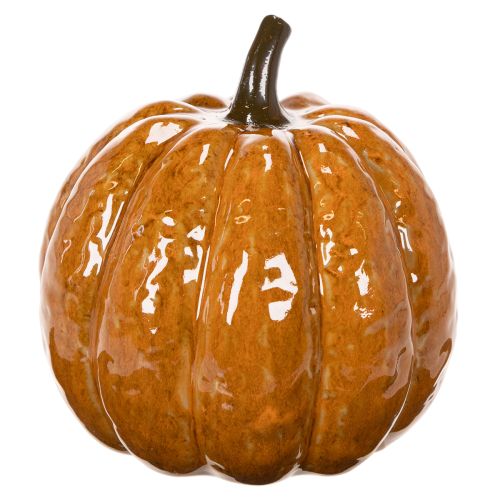 Calabaza de cerámica decorativa con luz LED para Halloween, 15 cm | Floristik24.es