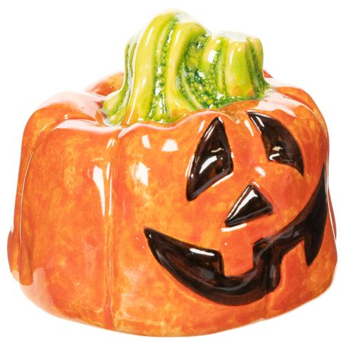 Figura decorativa de calabaza de cerámica para otoño y Halloween, 8 cm. comprar | Floristik24.es